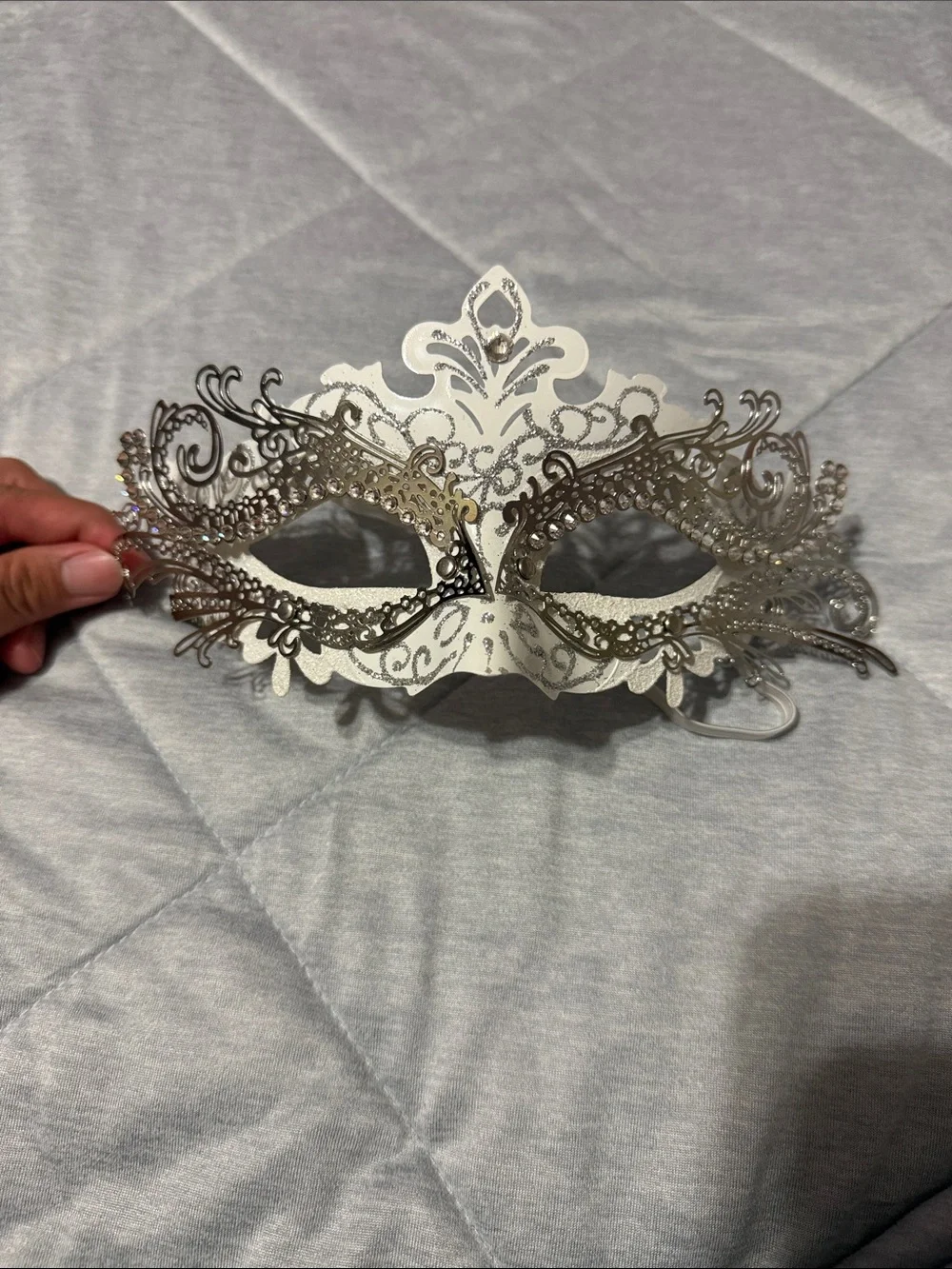 Silver Venetian Masquerade Eye Mask - Unbranded